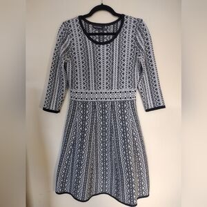 Black and white patterned dress